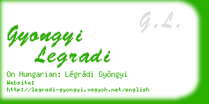 gyongyi legradi business card